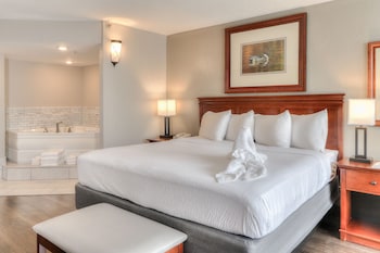 King Bed Mini-Suite with Jacuzzi & Fireplace