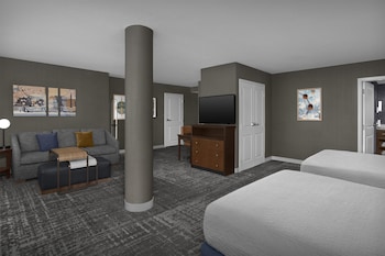 Studio, 2 Queen Beds, Accessible, Bathtub
