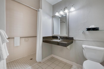Standard Room, 2 Double Beds, Accessible, Refrigerator & Microwave (Walk-in Shower)