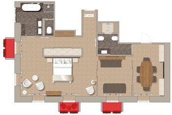 Presidential Suite, 1 Bedroom, Balcony