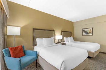 Standard Room, 2 Double Beds, Non Smoking, Refrigerator & Microwave (Walk-in Shower)