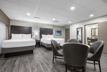 Standard Room, 2 Queen Beds, Refrigerator, Pool View (Walk-in Shower;Larger Room)