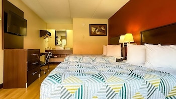 Deluxe Room, 2 Double Beds, Roll-in Shower, Refrigerator & Microwave
