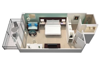 Room, 1 King Bed with Sofa bed, Garden View