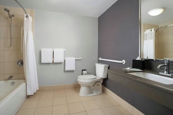 Suite, 1 King Bed with Sofa bed (Hearing Accessible)