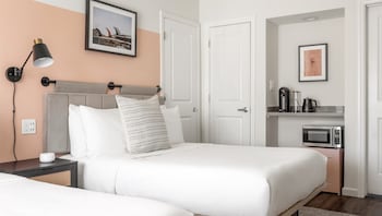 Standard Room, 2 Double Beds, Non Smoking, Refrigerator & Microwave