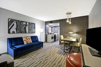 Suite, 1 King Bed with Sofa bed, Microwave