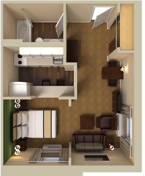 Deluxe Studio, 1 Queen Bed with Sofa bed, Non Smoking