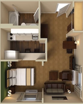 Deluxe Studio, 1 Queen Bed with Sofa bed, Non Smoking